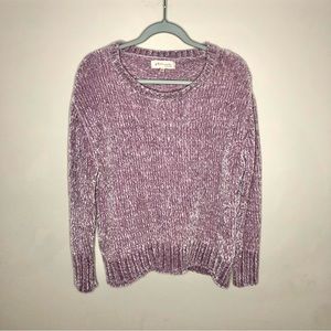 Philosophy Lavender Purple Chenille Crewneck Sweater
